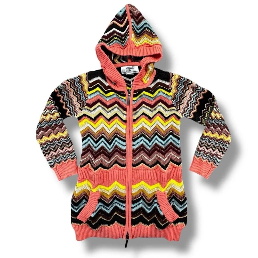 Missoni for Target Girls Zigzag Hooded Cardigan Multicolor NWT Size 3T
